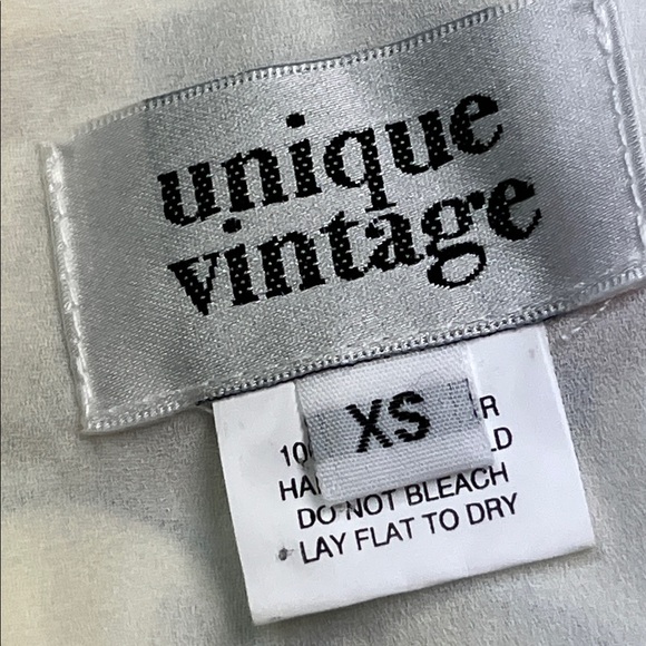 UNIQUE VINTAGE Retro Novelty "Make Up" Print SHT SLV Belted Full Skirt Dress XS - Picture 4 of 16